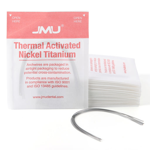 JMU Thermal Activated Nickel Titanium Archwire Natural Rectangular 10/Pk - JMU DENTAL INC