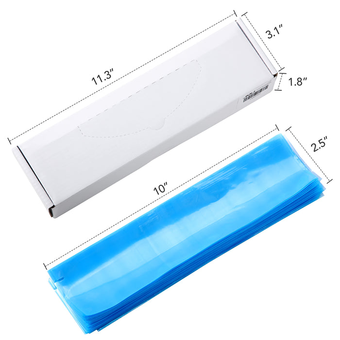 JMU Disposable Dental Syringe Sleeves, 2.5"x10", Blue