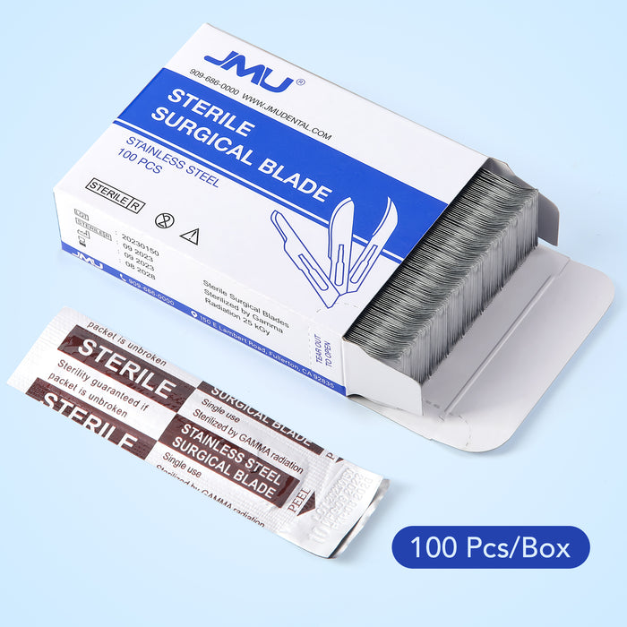 JMU Dental Surgical Blade #10 Stainless Steel 100pcs/Box - JMU DENTAL INC