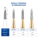 JMU Trimming&Finishing Carbide Burs, Needle, 12 Blades, 5/pk - JMU Dental