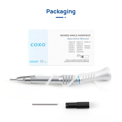 COXO CX235-2S Low-speed Handpiece, 1:1 External, Straight Handpiece, Surgical Operation, 20¡ Straight Head, Max.40,000rpm. #S-2S - JMU Dental