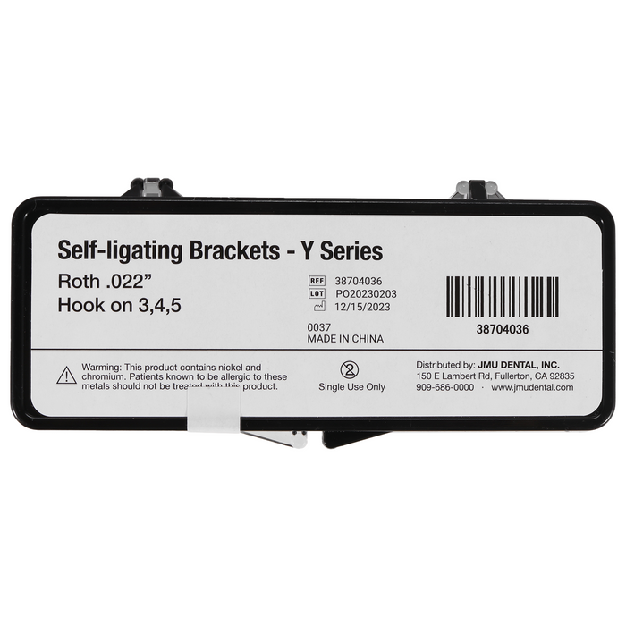 JMU Self-Ligating Brackets， Hook on 3,4,5 - Y Series (5G),20pcs/set
