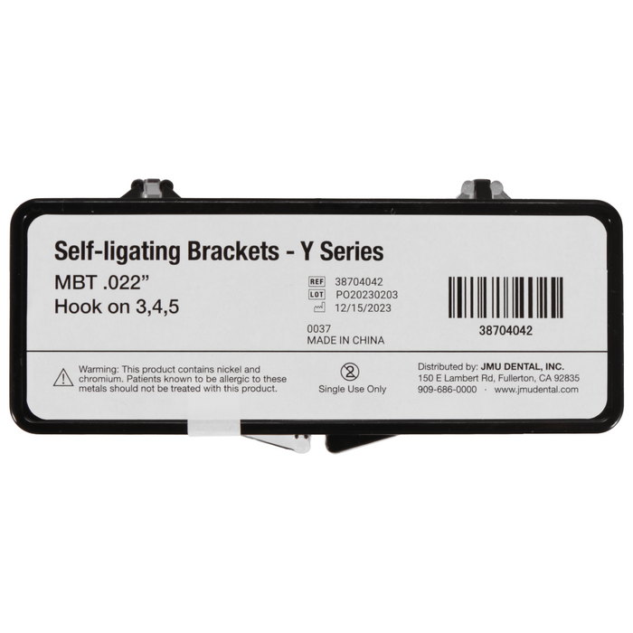 JMU Self-Ligating Brackets， Hook on 3,4,5 - Y Series (5G),20pcs/set