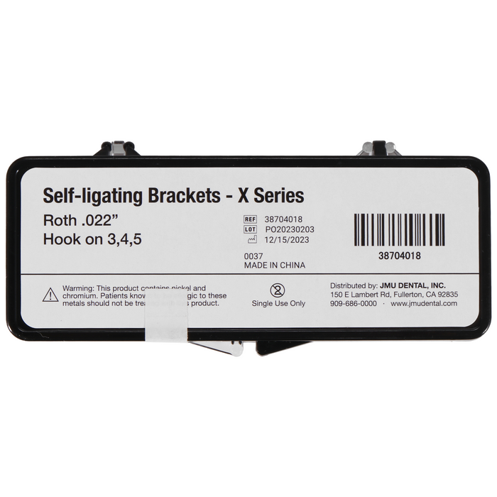 JMU Self-Ligating Brackets， Hook on 3,4,5 - X Series (3G),20pcs/set