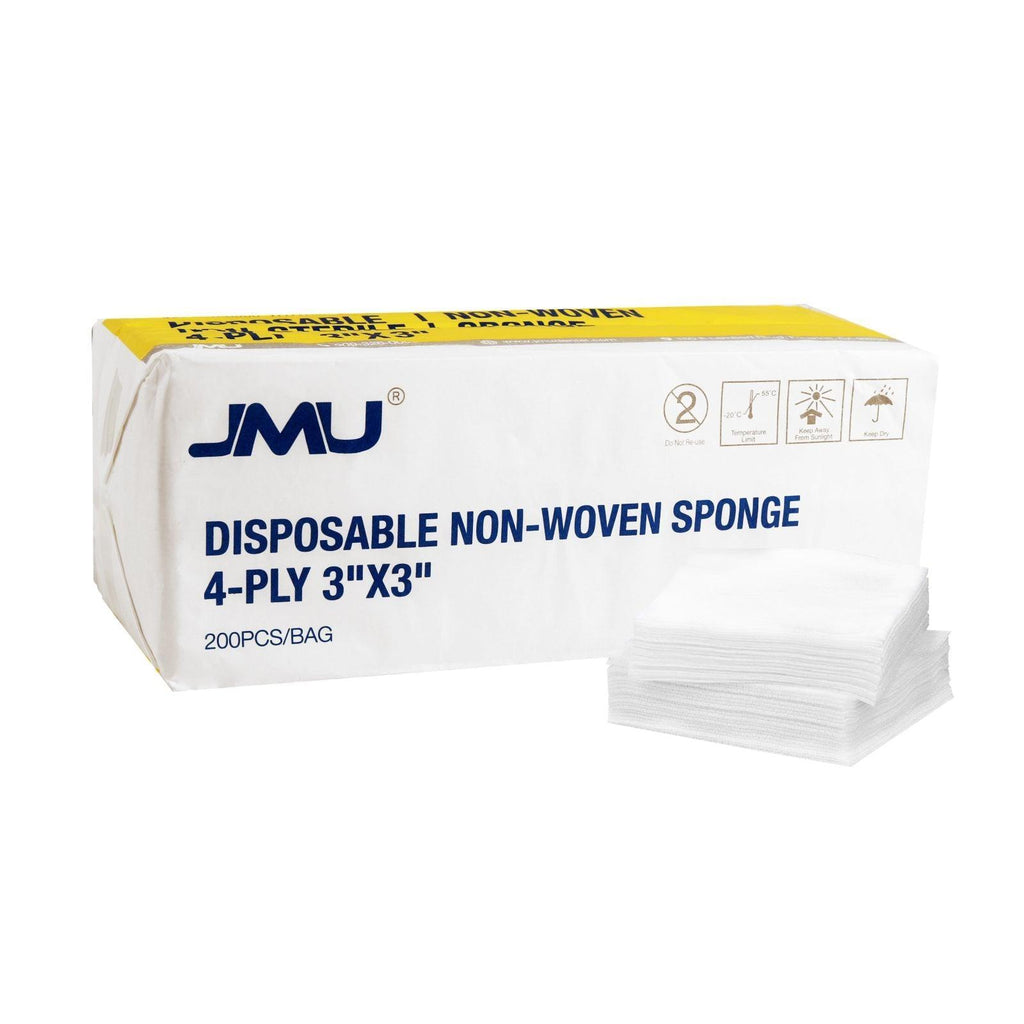 200PCS JMU Disposable Medical Non-Woven Sponges 4 Ply Gauze Pad First Aid  234