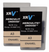 Close shot of dental composite refills. The brand name shows Kerr's Herculite™ XRV Unidose Refills ENAMEL A3, 20 Unidose Tips (0.25 g delivered per Tip)