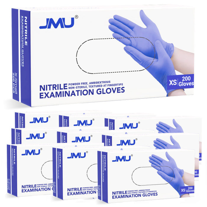 JMU Medical Nitrile Examination Gloves Violet Blue XS/S/M/L 200Pcs/Box - JMU DENTAL INC