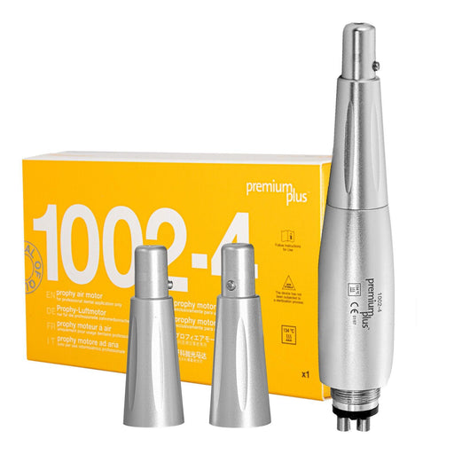 Premium Plus Dental Prophy Air Motor Handpiece 4 Holes with 3 Nose Cones - JMU DENTAL INC