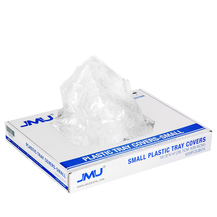 JMU Disposable Dental Plastic Tray Cover Clear PE Sleeve Size B Small 500/Box