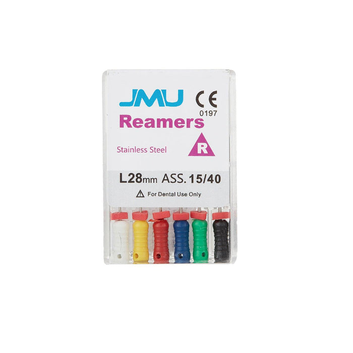 JMU Stainless Steel Hand Use Reamers 6Pcs - JMU DENTAL INC