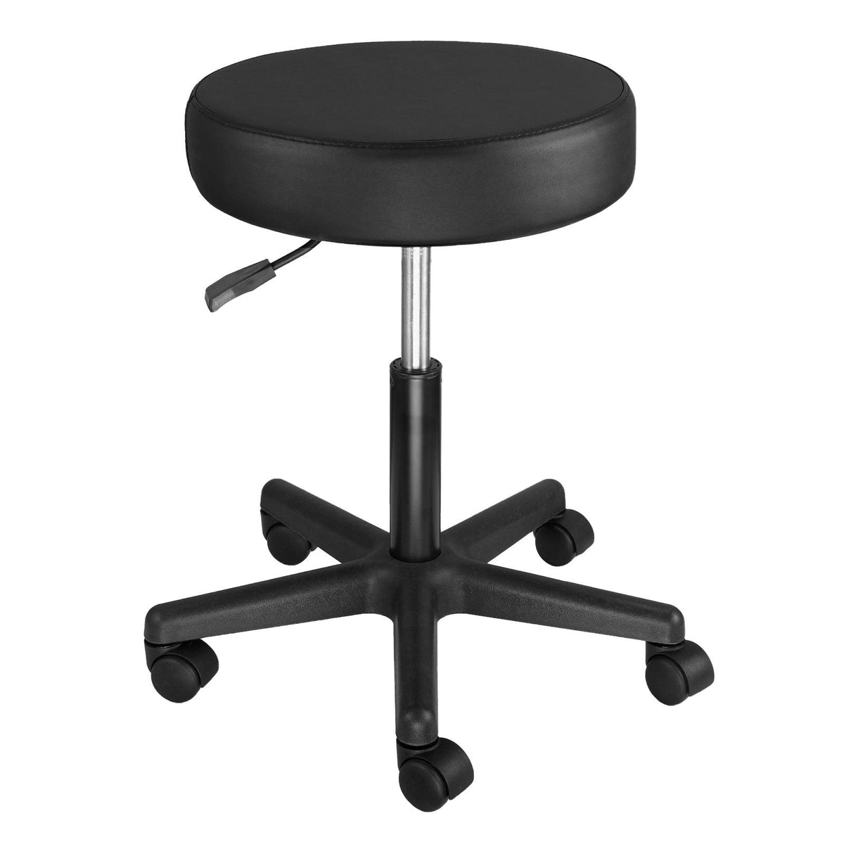 Adjustable height rolling discount stool