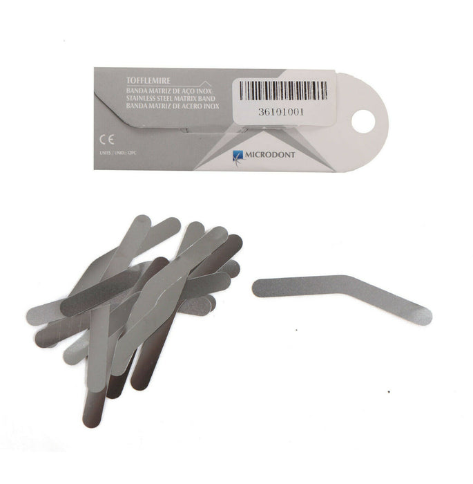 Microdont Dental Tofflemire MATRIX BAND #1 Stainless Steel 5 Packs