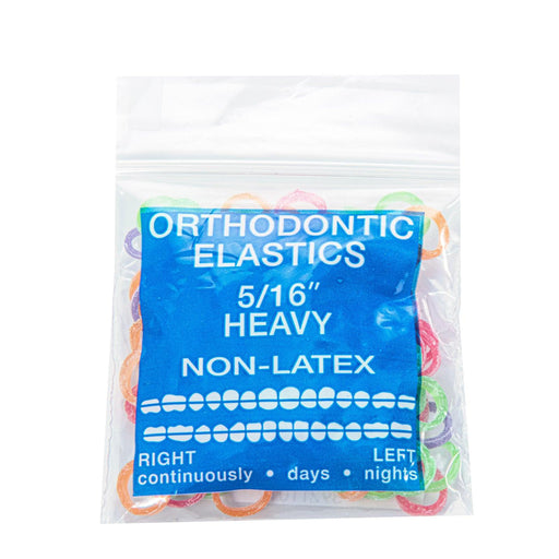 JMU Dental Orthodontic Intra Oral Elastic Neon 100/Bag - JMU DENTAL INC