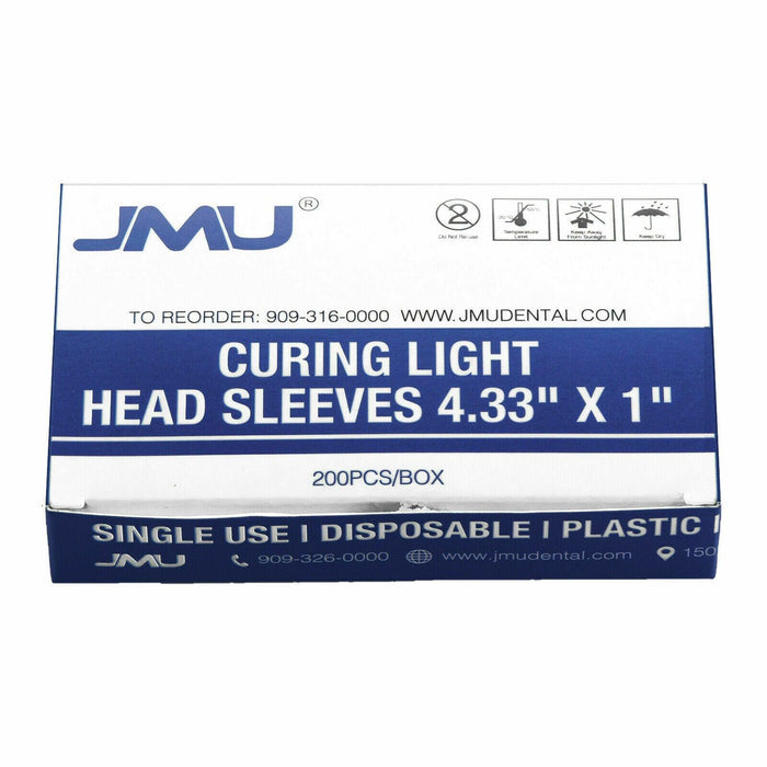 JMU Disposable Dental Curing Light Head Sleeves Protective Covers 200Pcs/Box - JMU DENTAL INC