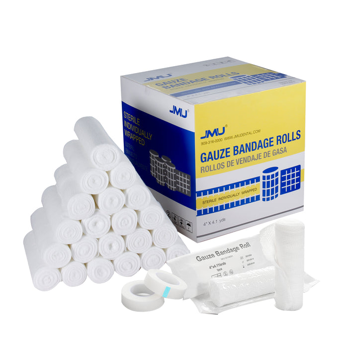JMU Disposable Gauze Bandage Roll Sterile 24Rolls/Box